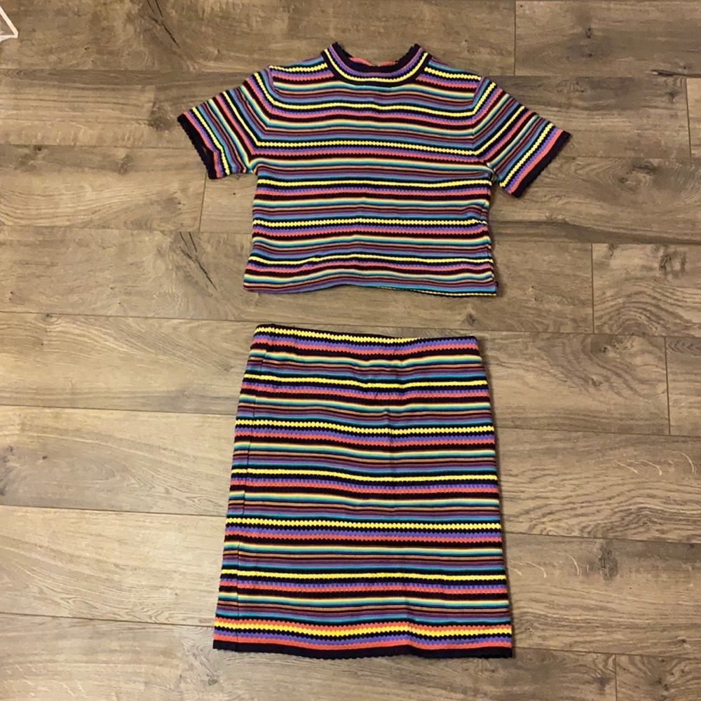 Zara medium 2 piece knit top and skirt!
